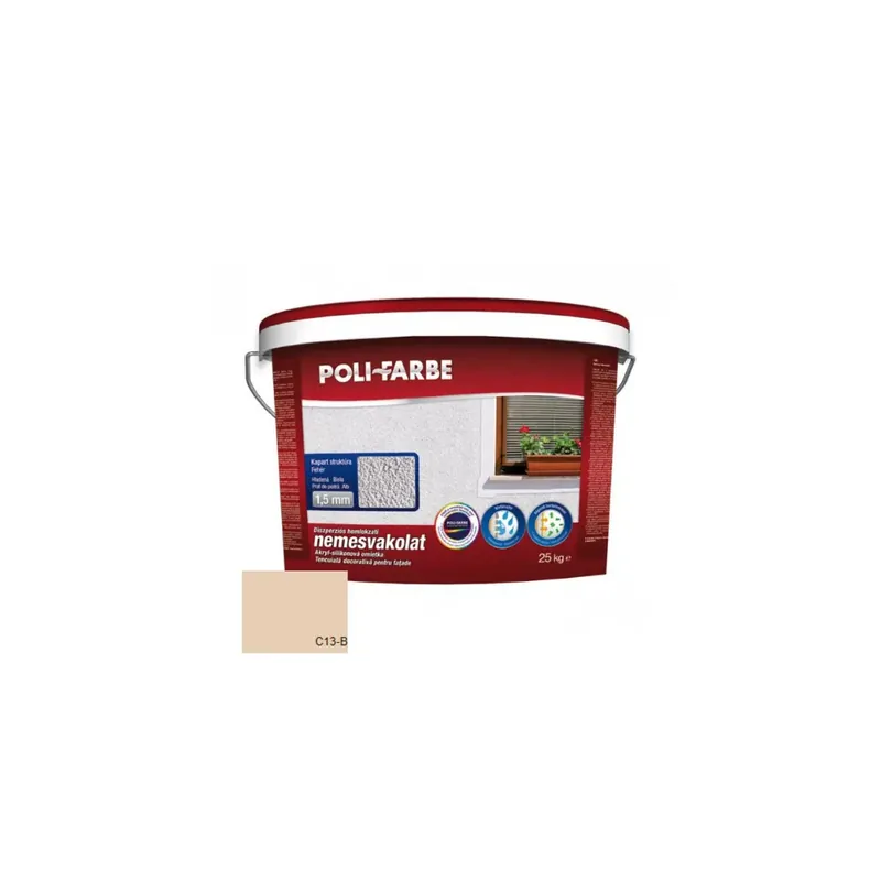 Nemesvakolat kapart 1,5 mm 25 kg C13-B Poli-Farbe Kedvezmény