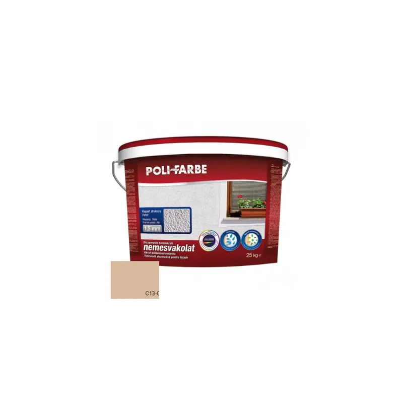 Azonnali szállítás Nemesvakolat kapart 1,5 mm 25 kg C13-C Poli-Farbe