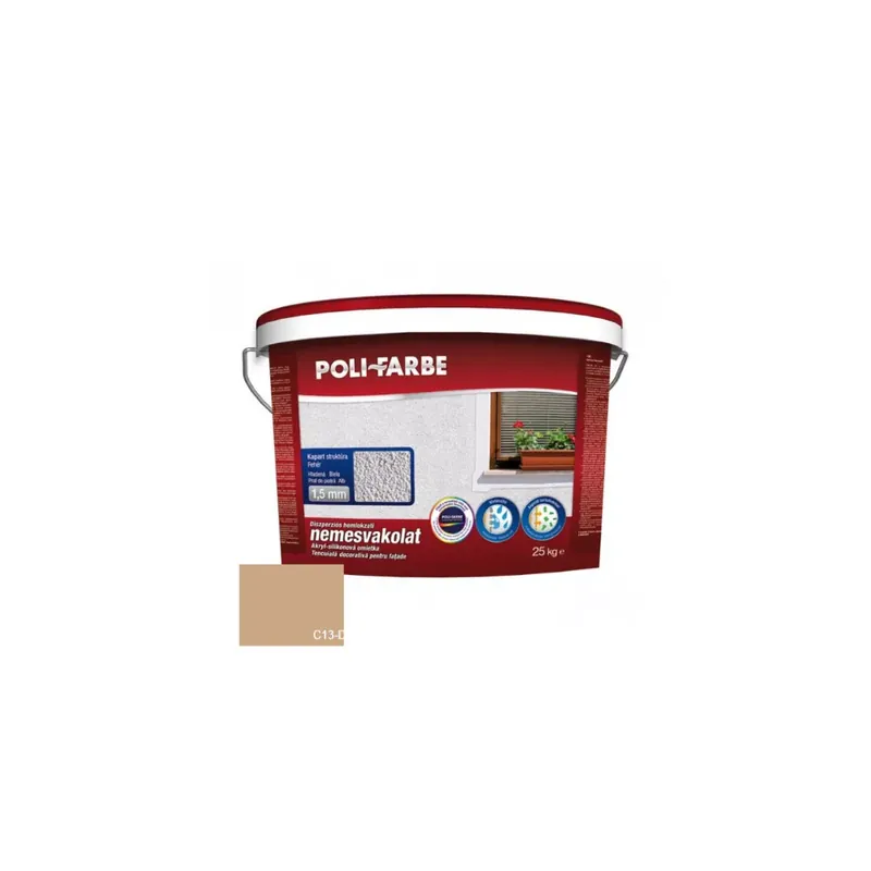 Olcsó Nemesvakolat kapart 1,5 mm 25 kg C13-D Poli-Farbe