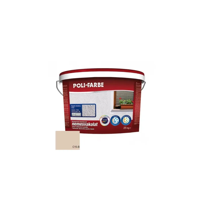 Árengedmény Nemesvakolat kapart 1,5 mm 25 kg C15-B Poli-Farbe