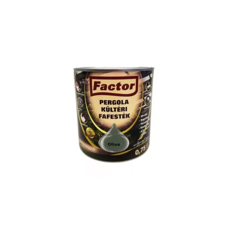 Utolsó esély Factor Pergola kültéri fafesték oliva 0,75 l