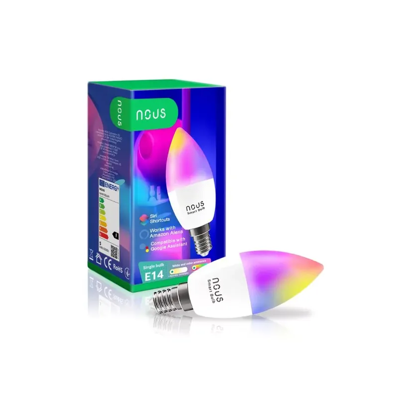 Nous P4 okos Tuya Wi-Fi RGB izzó (E14 foglalat), Matter kompatibilis Végkiárusítás