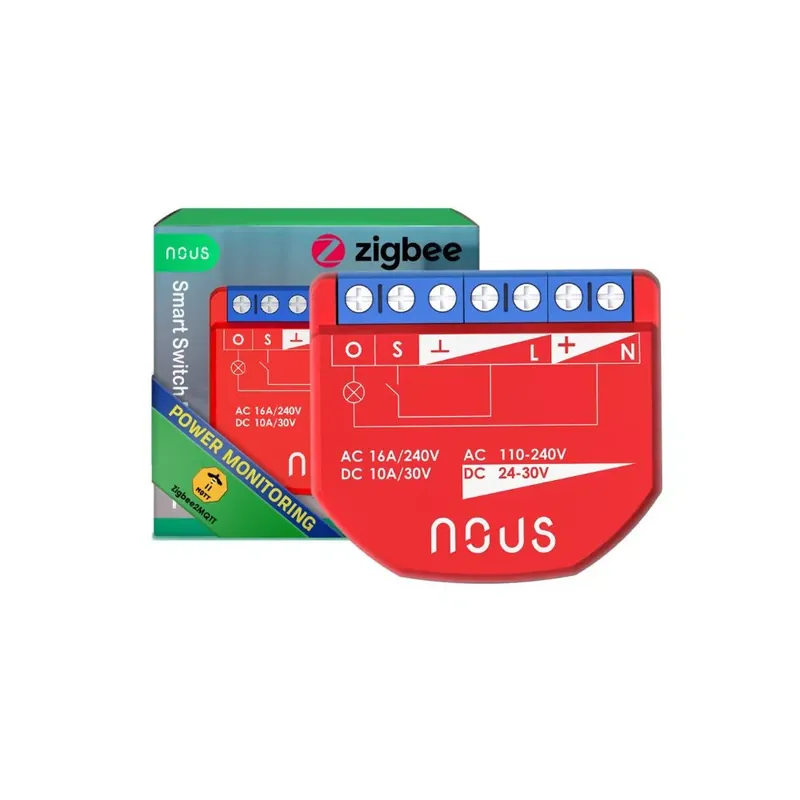 Nous B2Z okos Tuya Zigbee mini fogyasztásmérős kapcsolórelé modul, kapcsolóbemenettel, 1 áramkörös Különleges ajánlat