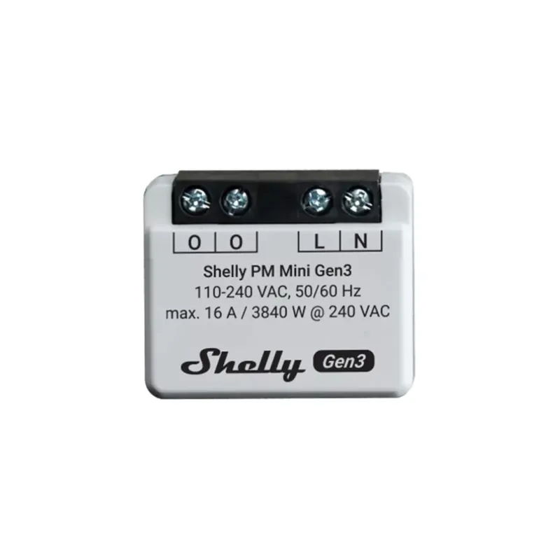 Árengedmény Shelly PM Mini Gen3, WiFi + Bluetooth modul, fogyasztásméréssel