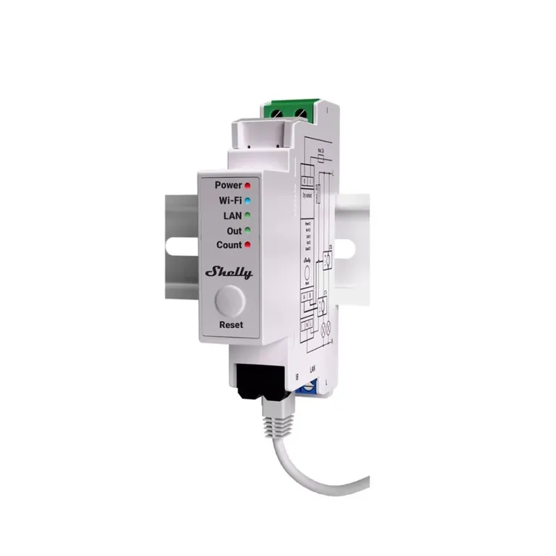 Olcsó Shelly PRO EM-50A egy fázisú, professzionális Wi-Fi + Ethernet + Bluetooth fogyasztásmérő, 2 x 50A áramváltóval