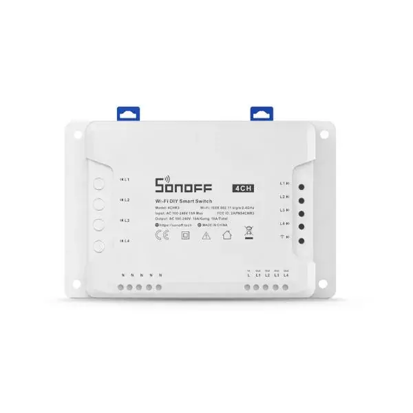 Sonoff 4CH (R3) WiFi-s okosrelé, négy áramkörös Biztonságos vásárlás