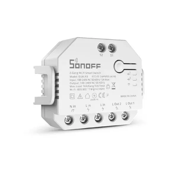 Sonoff Dual Lite (R3) WiFi-s okosrelé, két áramkörös Árengedmény