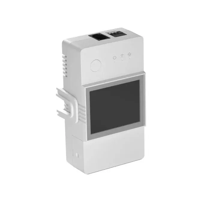 Árengedmény Sonoff TH16 Elite (R3) WiFi-s relémodul, kijelzővel, hőmérő bemenettel (16A) (THR316D)