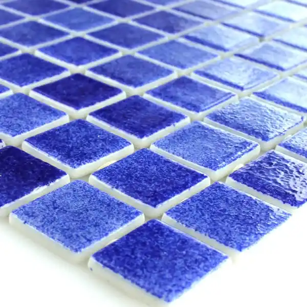Olcsó Üveg Medence Pool Mozaik 25x25x4mm Sötétkék Mix