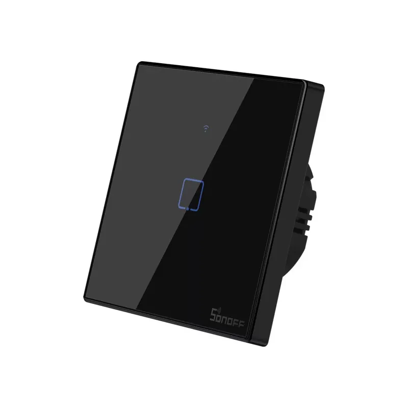 Olcsóbb Sonoff TX T3EU1C WiFi+RF, érintős 1 gombos villanykapcsoló (fekete)