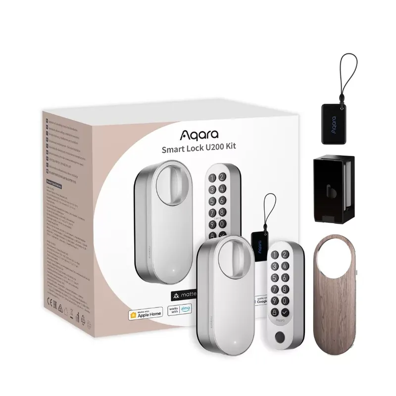 Szuper akció Aqara U200 Smart Lock utólag felszerelhető zárbetét, Matter kompatibilis, ezüst színű
