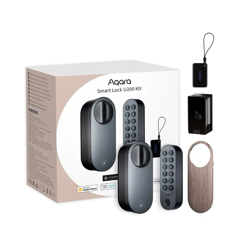 Népszerű Aqara U200 Smart Lock utólag felszerelhető zárbetét, Matter kompatibilis, fekete