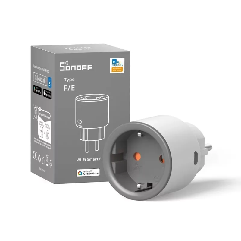 Sonoff S60 (TPF) Wi-Fi-s okoskonnektor, fogyasztásméréssel Újdonság