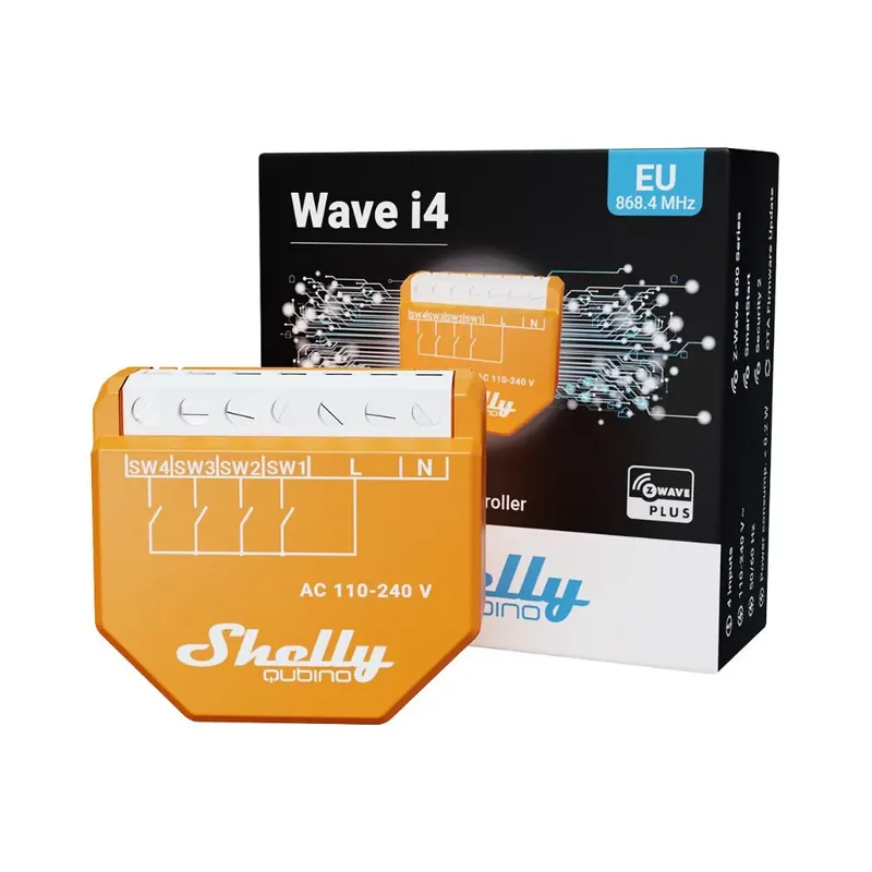 Shelly WAVE i4 vezeték nélküli okos bemeneti modul, Z-Wave protokollal Árengedmény