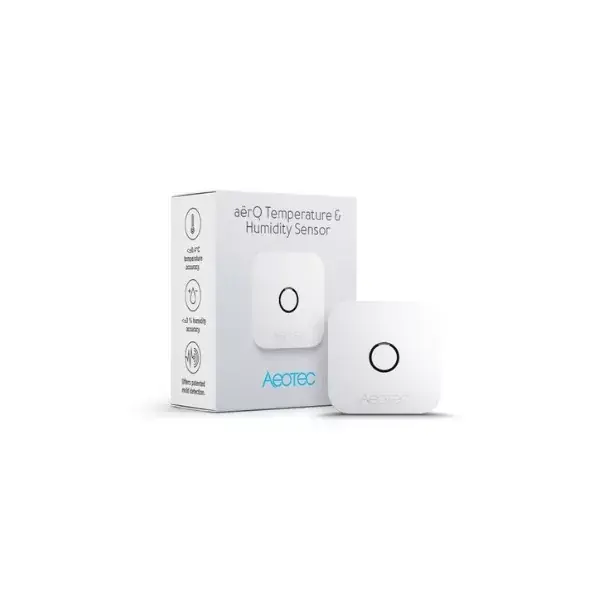 Olcsóbb Aeotec aërQ – hőmérséklet- és páratartalom-érzékelő – Z-Wave (ZWA039)