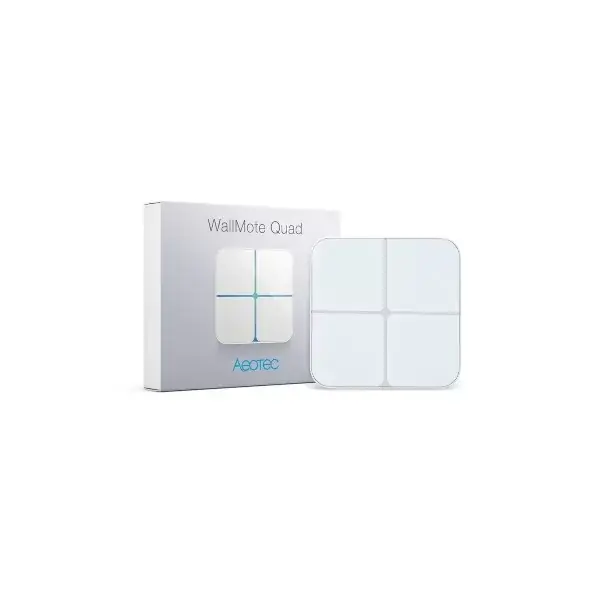 Árengedmény Aeotec WallMote Quad – fali távirányító 4 gombbal – Z-Wave (ZW130)