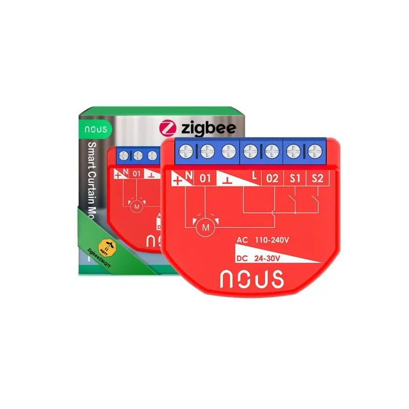 Akció Nous B4Z okos Tuya Zigbee mini redőnyvezérlő / motoros függönyvezérlő modul, kapcsolóbemenettel