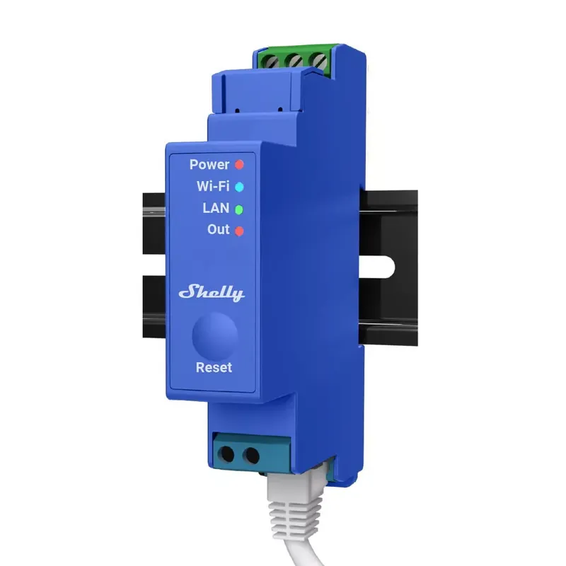 Shelly PRO 1 DIN-sínre szerelhető WiFi + Ethernet + Bluetooth, 16A modul, feszültségmentes kapcsolásra is Ne maradj le