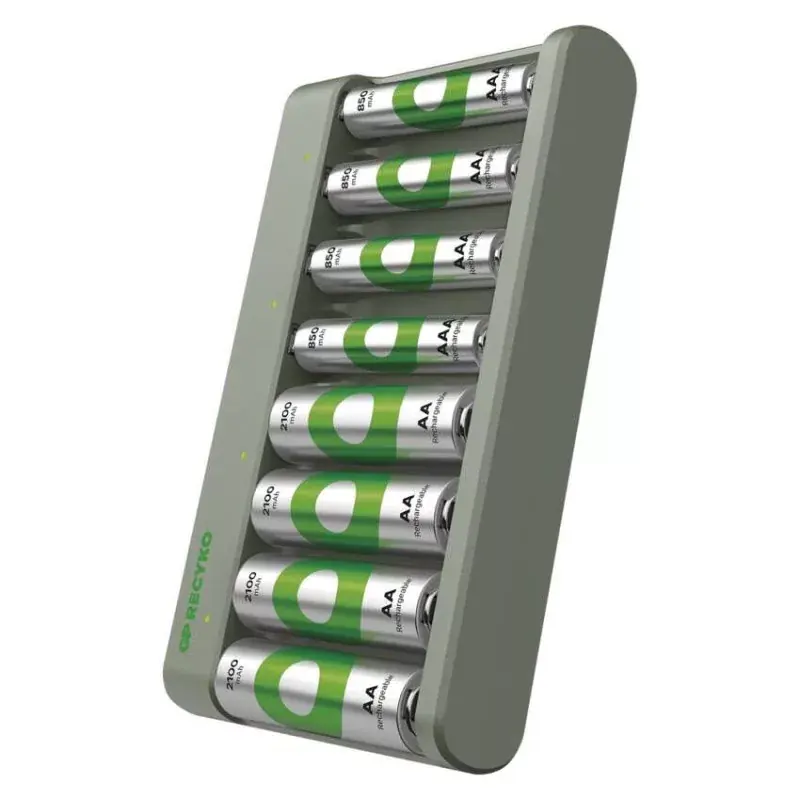 GP Akkumulátor töltő Eco E821 + 4× AA 2100 + 4× AAA 850 Outlet