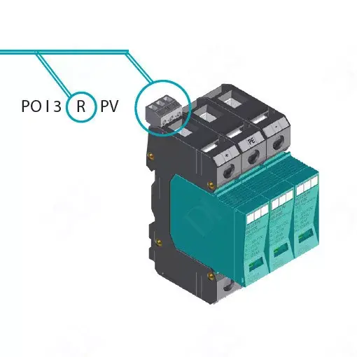 Akciós ár KIWA túlfeszültség levezető PO I 3 R PV 1000 V DC/12,5kA túlfeszültség levezető távjelzéssel T1+T2 (B+C) cikkszám 81.184