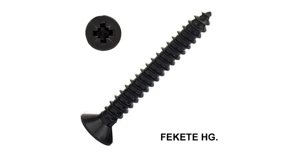 FAFORGÁCSLAPCSAVAR SF D3.0*16 DIN 7505 FEKETE HG. KH PZ TM IMPORT EGYEDI Biztonságos fizetés
