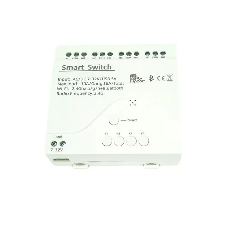 Utolsó esély SmartWise 5V-32V négy áramkörös, Wi-Fi+Bluetooth NO/NC okosrelé