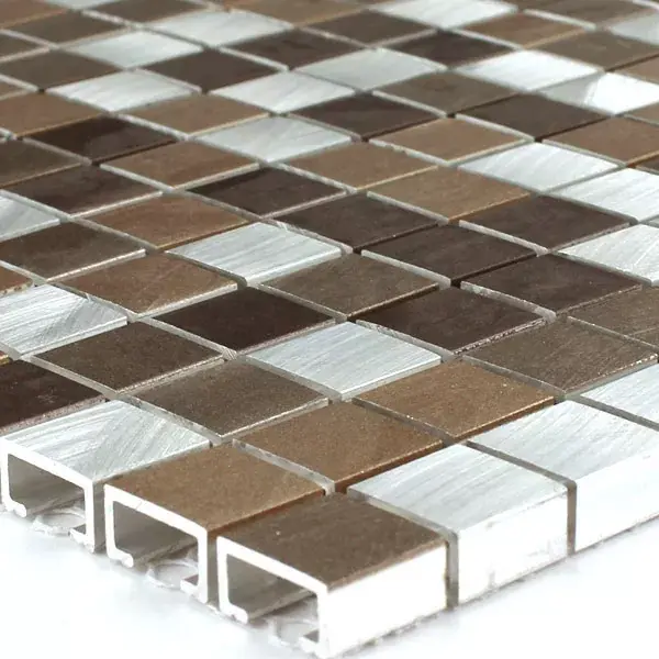 Mozaik Csempe Alumínium Réz Mix 15x15x8mm Olcsóbb