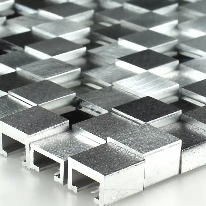 Mozaik Csempe Alumínium Üveg 3D Design Black Mix Csak ma