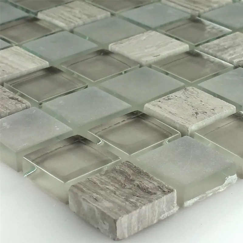 Mozaik Csempe Üveg Üveggolyó Burlywood 23x23x8mm Újdonság