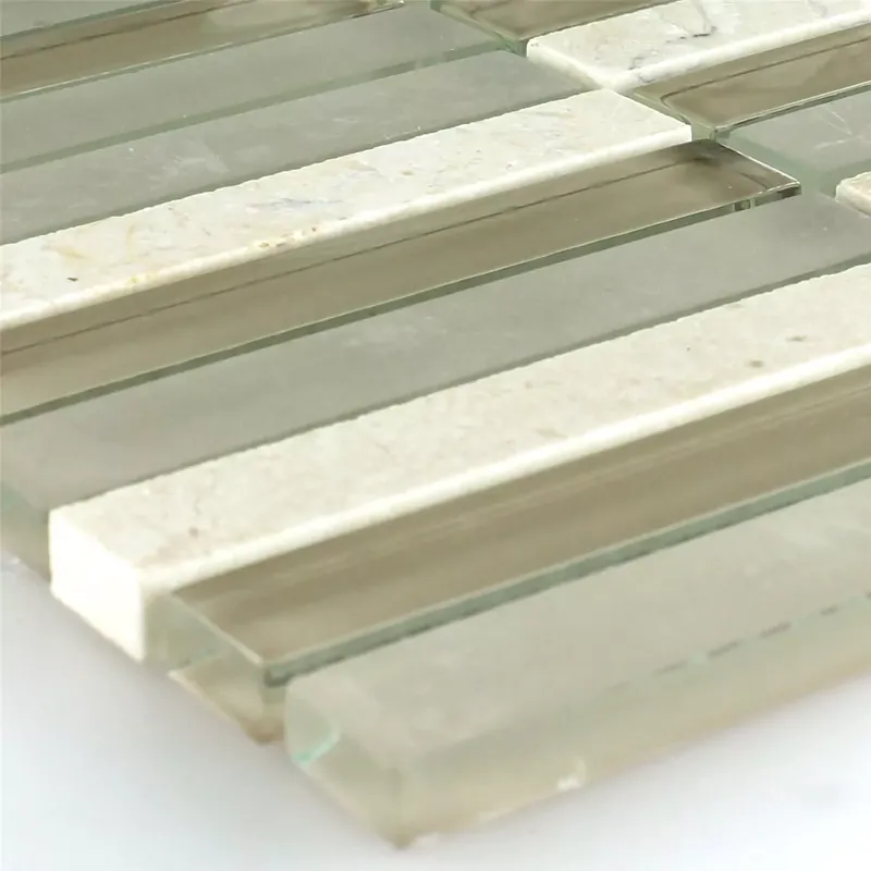 Gyors szállítás Mozaik Csempe Üveg Üveggolyó Barbuda Krém 15x98x8mm