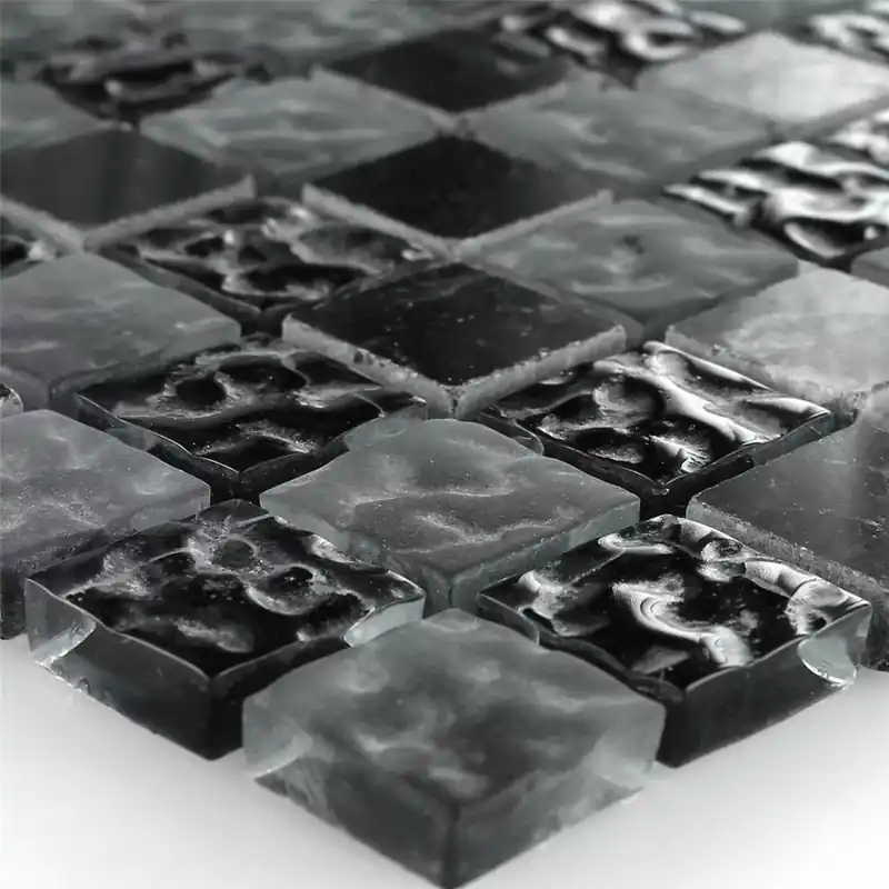 Mozaik Csempe Üveg Üveggolyó Zambia Hullámos 23x23x8mm Akció