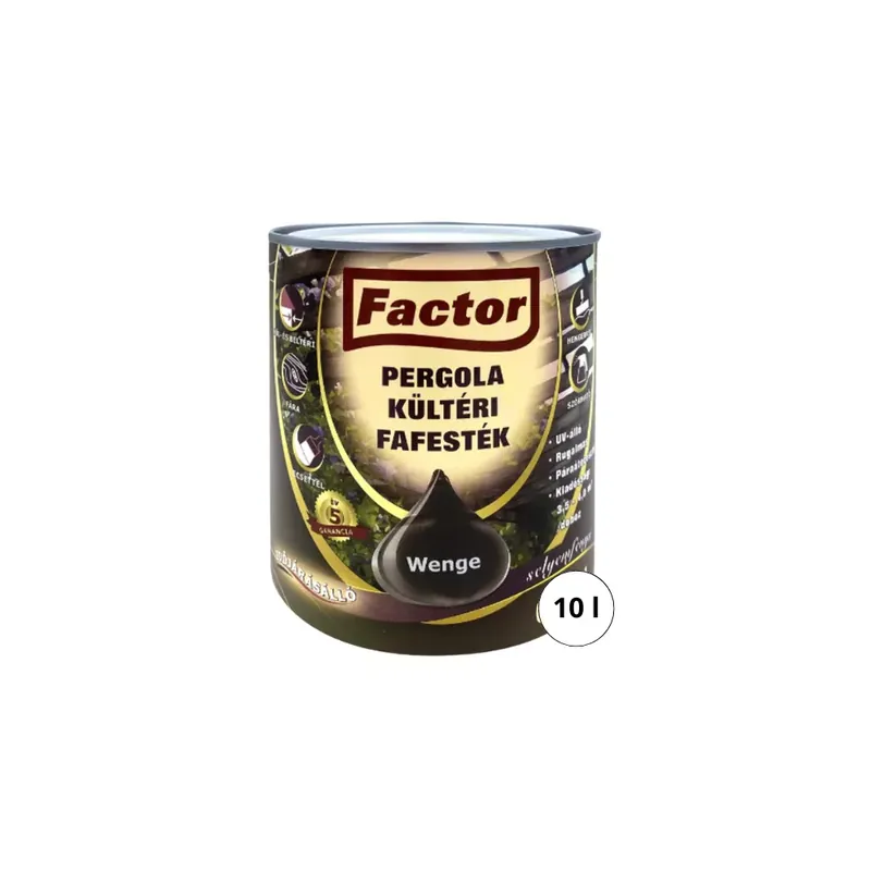 Vásárlói kedvenc Factor Pergola kültéri fafesték wenge 10 l