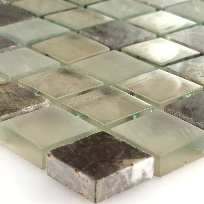 Mozaik Csempe Üveg Üveggolyó Quebeck Barna 23x23x8mm Alacsony ár