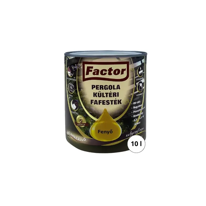 Gyors kiszállítás Factor Pergola kültéri fafesték fenyő 10 l