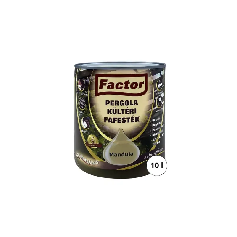 Factor Pergola kültéri fafesték mandula 10 l Akciós ár