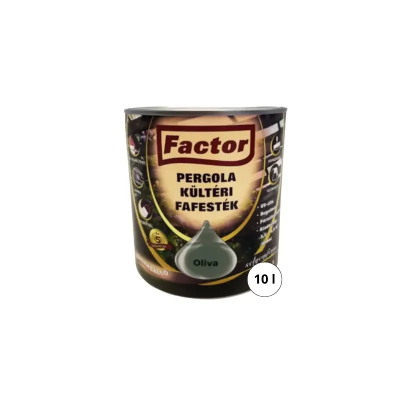 Azonnali szállítás Factor Pergola kültéri fafesték oliva 10 l