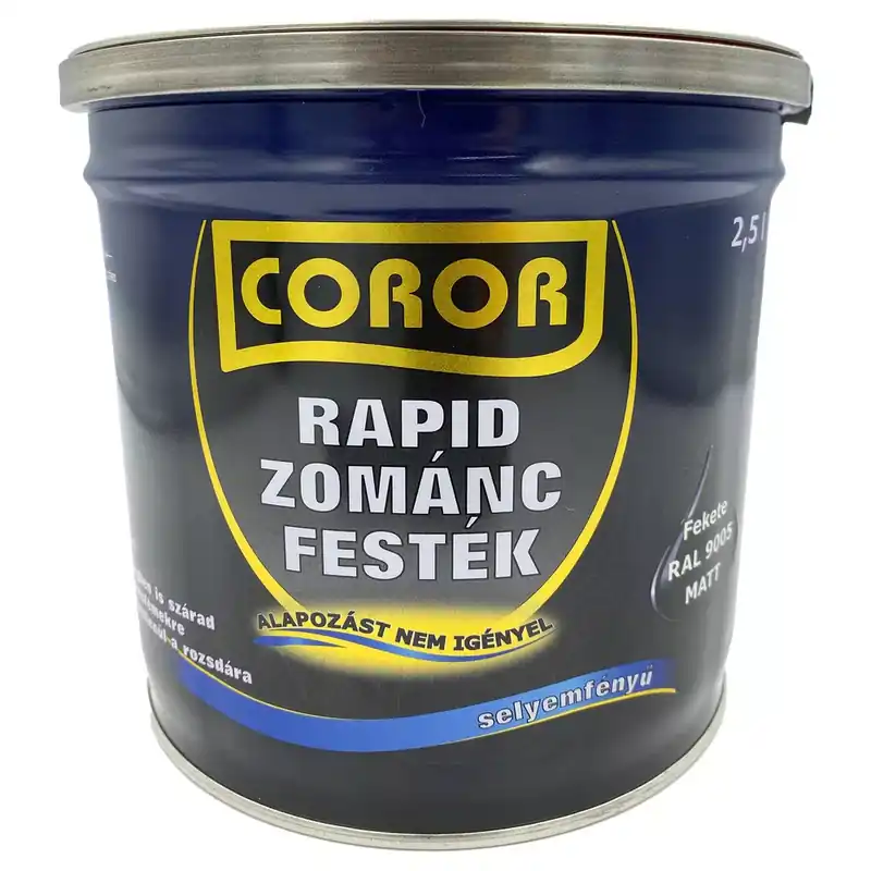 Azonnali szállítás Coror Rapid Zománcfesték matt fekete RAL 9005 2,5l