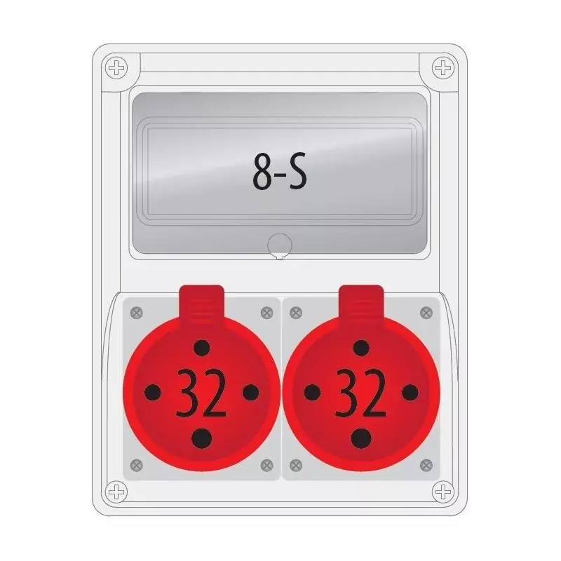 R-BOX 240 8S 2x32/4, füst színű üveg Expressz kézbesítés
