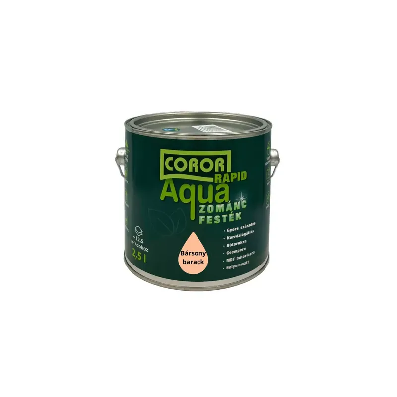 Coror Rapid Aqua VÍZBÁZISÚ Zománcfesték Bársonybarack 2,5l Rendeld meg most