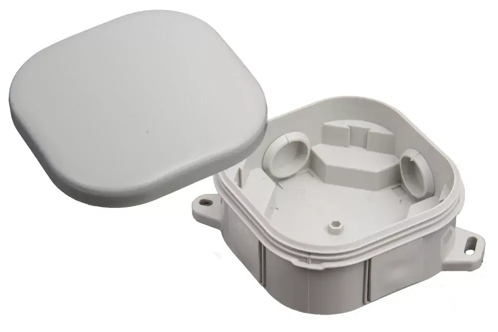 Rendeld meg most Halogénmentes, szürke tűzhelycsatlakozó, 4 bevezetéssel, terminál nélküli, 92x92x44mm, IP54