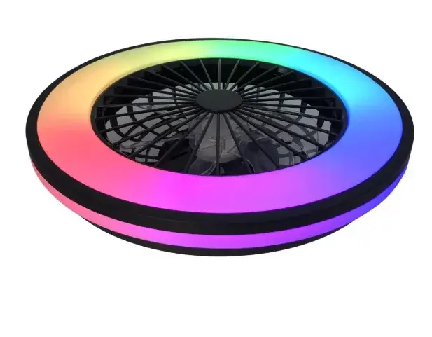 LED Mennyezeti lámpa + ventilátor távirányítóval RGB 48W Azonnali szállítás