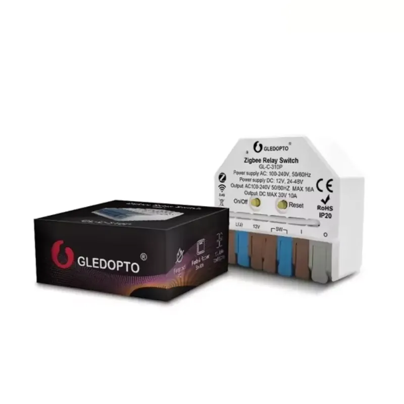 Nézd meg most Gledopto GL-C-310P Zigbee 3.0 Pro + RF relémodul (AC / DC / feszültségmentes kapcsolás)