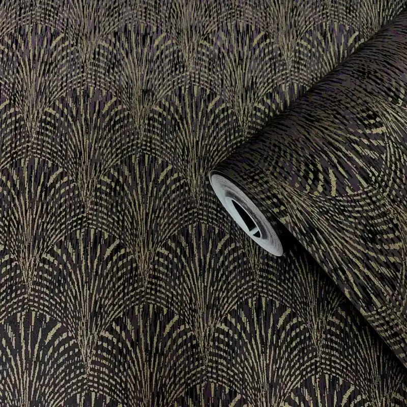 Art Deco mintás fekete színárnyalatú vlies tapéta Boutique/Galerie F-AF7005 Outlet
