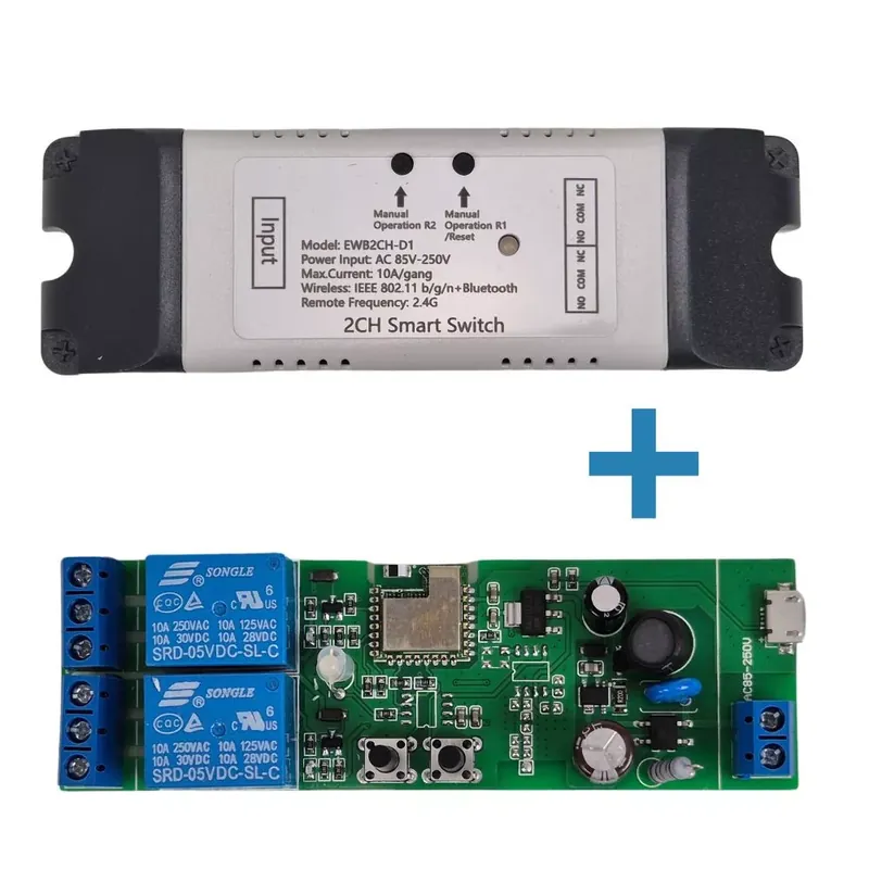 Ne maradj le SmartWise 85V-250V AC két áramkörös, Wi-Fi+Bluetooth NO/NC okosrelé