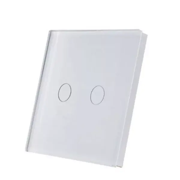 Bestseller SmartWise TEREM2W, 2 gombos vezeték nélküli eWeLink-Remote kapcsoló, fehér érintős előlappal