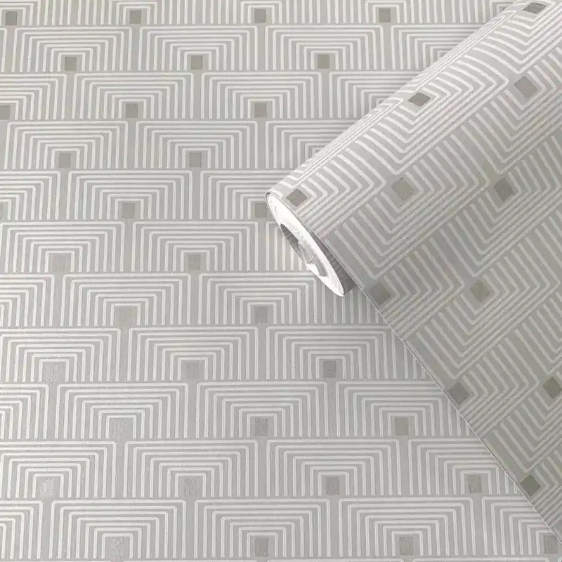 Korlátozott ajánlat Geometriai mintás szürke színárnyalatú vlies tapéta Boutique/Galerie F-PL3002
