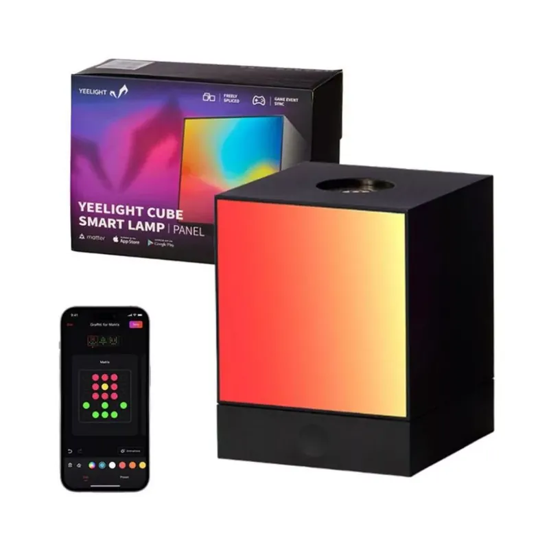 YEELIGHT Cube Smart Lamp - PANEL Base - RGB LED asztali gamer lámpa / dekorációs lámpa - Alapmodul (YLFWD-0009) Expressz szállítás