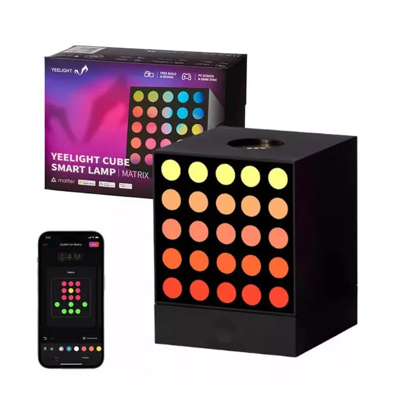 YEELIGHT Cube Smart Lamp - MATRIX Base - RGB LED asztali gamer / dekorációs lámpa - Alapmodul (YLFWD-0010) Biztonságos vásárlás