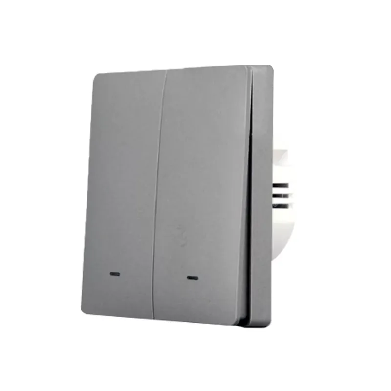 SmartWise B62 UNI Wi-Fi + eWeLink-Remote, univerzális bekötésű, 2 áramkörös, fizikai nyomógombos okos villanykapcsoló, szürke Azonnal elérhető