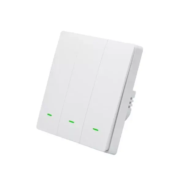 Rendeld meg most SmartWise B63 UNI Zigbee 3.0 + RF, univerzális bekötésű, 3 áramkörös, fizikai nyomógombos okos villanykapcsoló, fehér